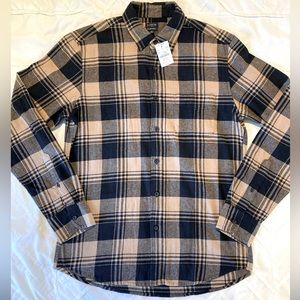 J Crew Men’s Plaid Slim Flannel Shirt size M NWT